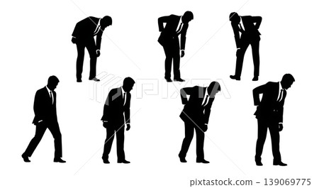 Black Solid Agents Sore Feet Silhouettes Set of Six Black Solid Agents Sore Feet Silhouettes Set of Six 139069775