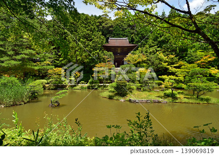 Nara, Enjo-ji Temple: Bonji Pond and Tower Gate 139069819