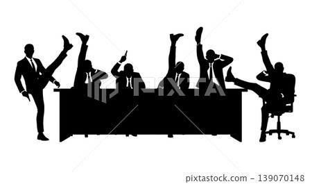Black Solid Agents Leg Stretch Silhouettes Set of Six Black Solid Agents Leg Stretch Silhouettes Set of Six 139070148