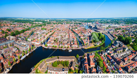 Aerial panoramic view of Alkmaar city, Netherlands 139070266
