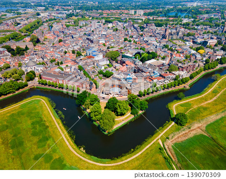 Panoramic aerial view above s-Hertogenbosch in Netherlands Panoramic aerial view above s-Hertogenbosch in Netherlands 139070309