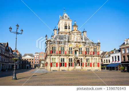 Stadhuis city hall in Delft city, Netherlands Stadhuis city hall in Delft city, Netherlands 139070343