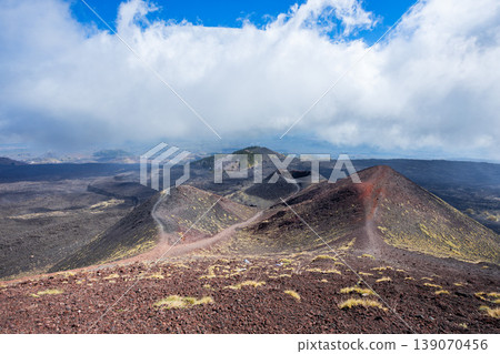 Mount Etna or Etna Volcano near Catania city, Sicily Mount Etna or Etna Volcano near Catania city, Sicily 139070456