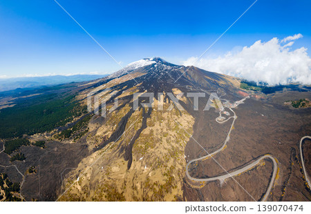 Mount Etna or Etna Volcano near Catania city, Sicily Mount Etna or Etna Volcano near Catania city, Sicily 139070474