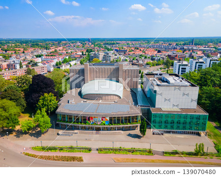 Panoramic view from above Parktheater in Eindhoven, Netherlands 139070480