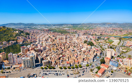 Licata city aerial panoramic view in Sicily 139070525