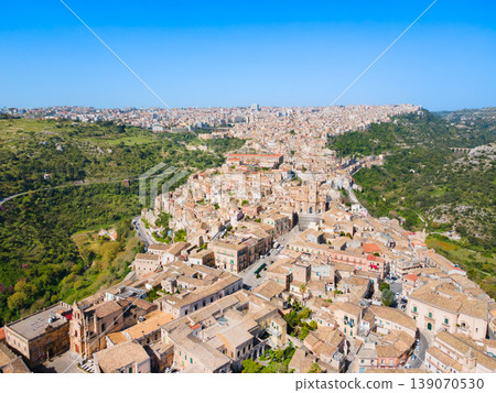 Ragusa city aerial panoramic view in Sicily, Italy Ragusa city aerial panoramic view in Sicily, Italy 139070530