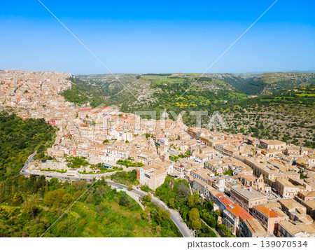 Ragusa city aerial panoramic view in Sicily, Italy Ragusa city aerial panoramic view in Sicily, Italy 139070534