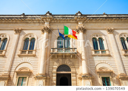 City Hall in Scicli town in south Sicily, Italy City Hall in Scicli town in south Sicily, Italy 139070549