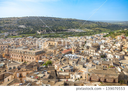 Scicli aerial panoramic view in Sicily, Italy Scicli aerial panoramic view in Sicily, Italy 139070553