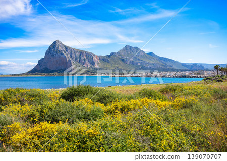 San Vito Lo Capo beach panoramic view San Vito Lo Capo beach panoramic view 139070707