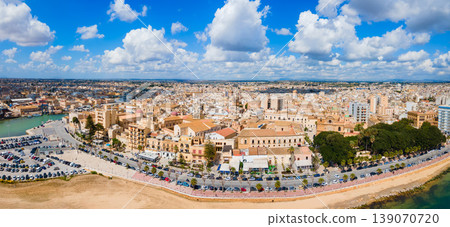 Mazara del Vallo city centre aerial panoramic view Mazara del Vallo city centre aerial panoramic view 139070720