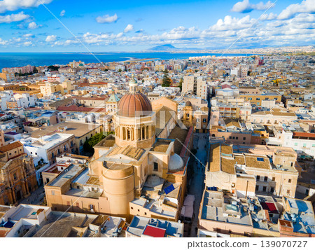 Marsala Cathedral or Duomo aerial view, Marsala Marsala Cathedral or Duomo aerial view, Marsala 139070727