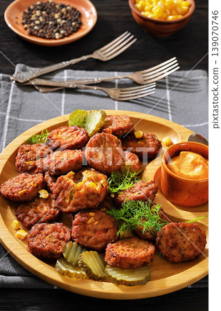thai corn fritters tod mun khao pod 139070746