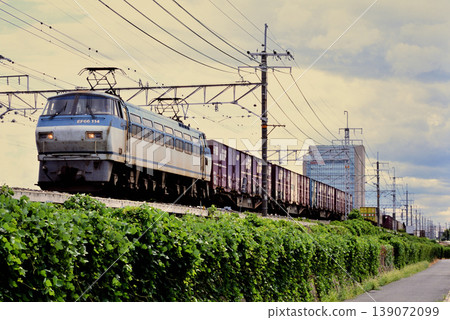 2007: EF66114 container freight train running on the Tokaido Line 2007: EF66114 container freight train running on the Tokaido Line 139072099