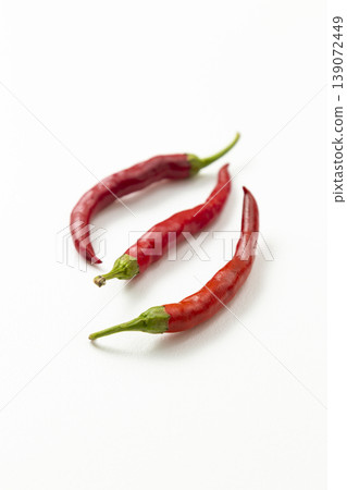 Red chili pepper on white background Red chili pepper on white background 139072449