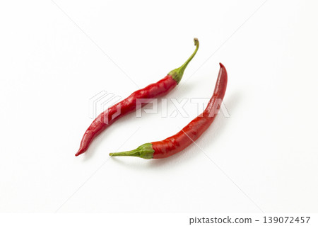 Red chili pepper on white background Red chili pepper on white background 139072457