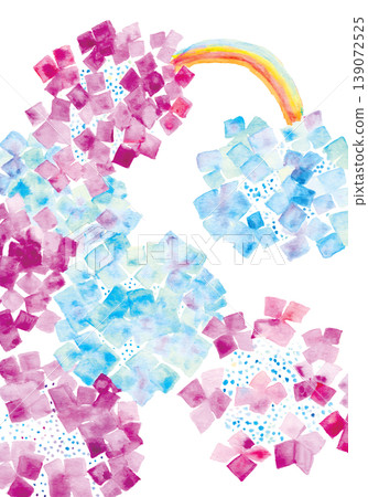 Watercolor hydrangea abstract pattern Watercolor hydrangea abstract pattern 139072525