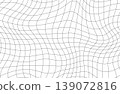 Vector illustration of an abstract background with distorted black grid lines. 139072816