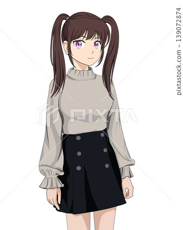 Woman wearing a skirt Woman wearing a skirt 139072874