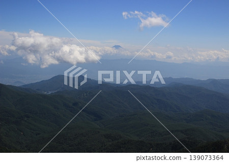 八月下旬的金峰(山梨縣甲府市和北斗市) 八月下旬的金峰(山梨縣甲府市和北斗市) 139073364