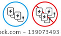Icon for limiting the number of portable power banks allowed on airplanes (up to 2 allowed). 139073493