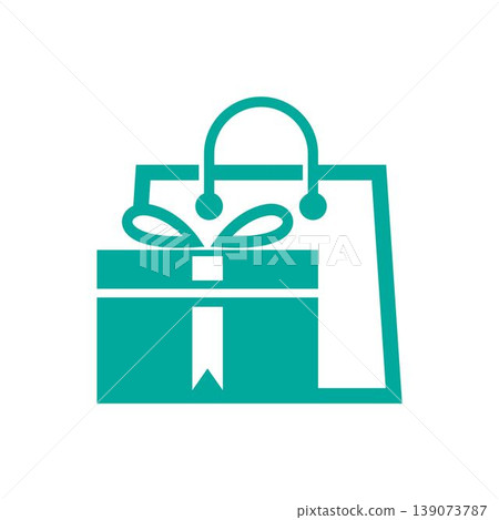 Gift flat icon design 139073787
