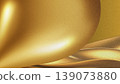 Abstract golden background presenting organic wavy shapes and soft, diffused light 139073880