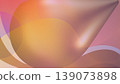 Abstract 3d rendering with glowing orange, pink, and purple overlapping shapes creating a fluid holographic gradient texture background 139073898