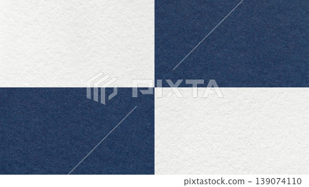 White and dark navy blue checkered paper texture background with four sections and copy space. Geometric template with blocks White and dark navy blue checkered paper texture background with four sections and copy space. Geometric template with blocks 139074110