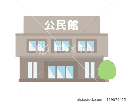 Community center building illustration Community center building illustration 139074455
