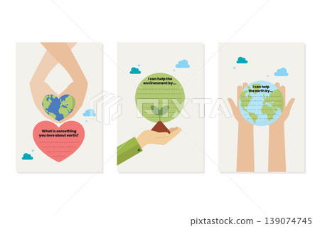 Collection of Hand with planet earth and writing prompt. Collection of Hand with planet earth and writing prompt. 139074745
