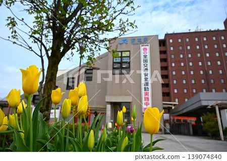 Tonami Station on a spring morning, Toyama Tonami Station on a spring morning, Toyama 139074840