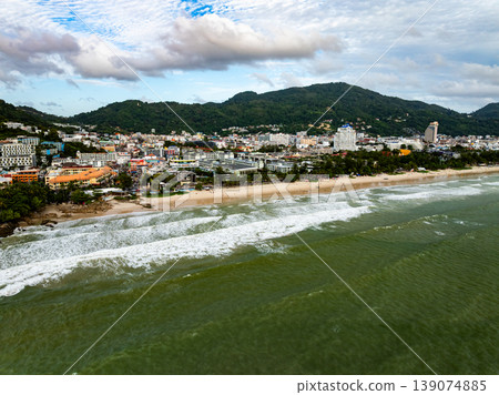 Aerial view landscape nature background,High angle view at Phuket island Thailand Aerial view landscape nature background,High angle view at Phuket island Thailand 139074885