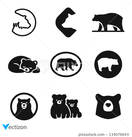 Bear Icon And Symbol Vector Template Logo Bear Icon And Symbol Vector Template Logo 139076643
