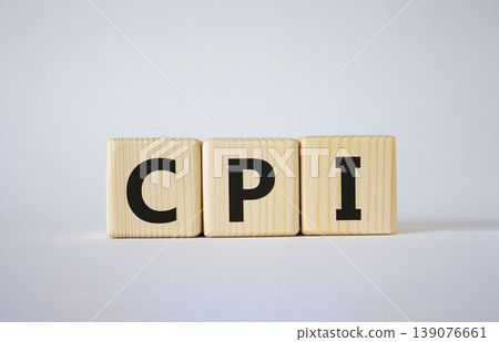 CPI - Consumer Price Index symbol. Concept word CPI on wooden cubes. Beautiful white background. Business and CPI concept. Copy space. CPI - Consumer Price Index symbol. Concept word CPI on wooden cubes. Beautiful white background. Business and CPI concept. Copy space. 139076661