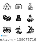 Coffee bean icon without background. 139076716