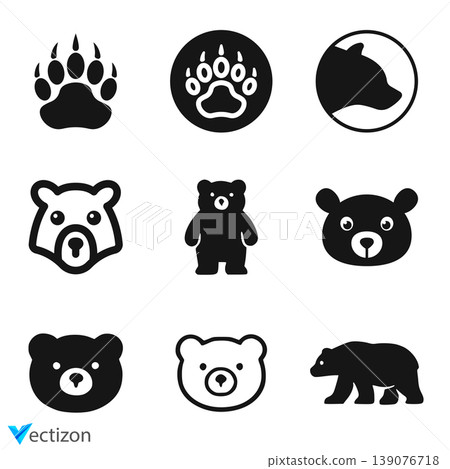 Bear Icon Vector Template Illustration Bear Icon Vector Template Illustration 139076718