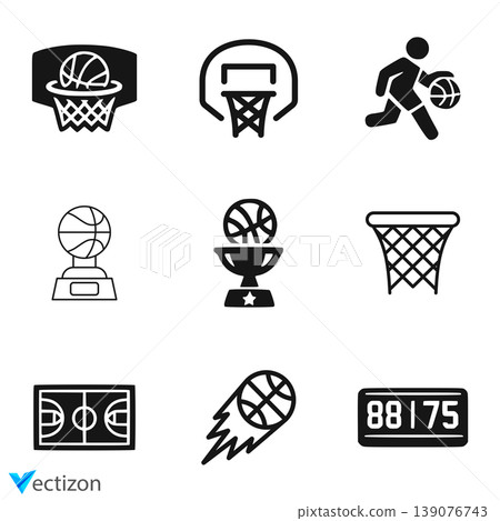 Basketball icon set vector illustration 139076743