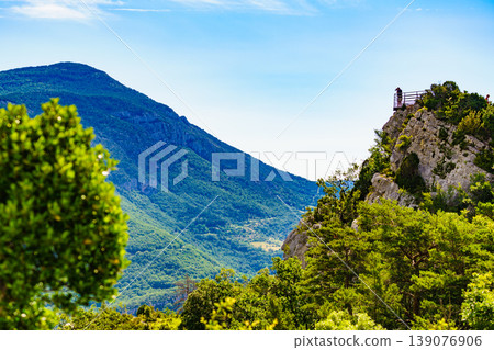 Mountain landscape, Verdon Gorge in France. 139076906