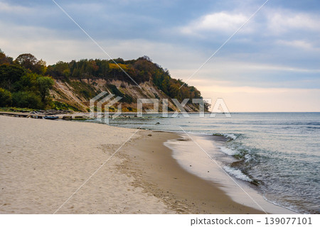 Filinskaya Bay of the Baltic Sea near Svetlogorsk. Kaliningrad region, Russia Filinskaya Bay of the Baltic Sea near Svetlogorsk. Kaliningrad region, Russia 139077101