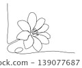 Flower one line drawing. Vector illustration. 139077687