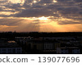 sunset over city 139077696
