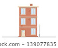 vector illustration of a building in a flat style 139077835