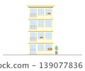 vector illustration of a building in a flat style 139077836