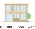 vector illustration of a building in a flat style 139077837