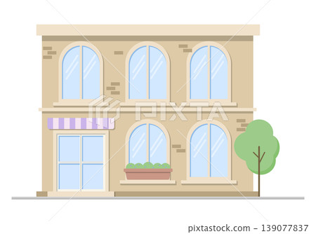 vector illustration of a building in a flat style vector illustration of a building in a flat style 139077837