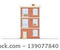 vector illustration of a building in a flat style 139077840