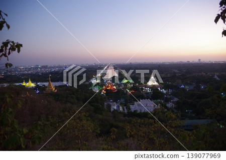 Night view of Mandalay, Myanmar Night view of Mandalay, Myanmar 139077969