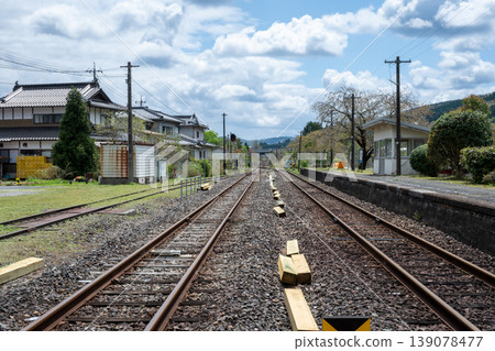 A beautiful and old railway station in Niimi City, Okayama Prefecture, Japan. A beautiful and old railway station in Niimi City, Okayama Prefecture, Japan. 139078477